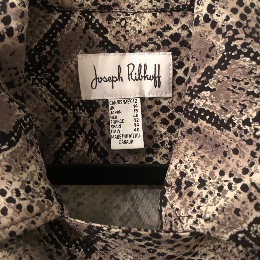 🇨🇦Joseph Ribkoff Python Print Zippered Jacket Size 12 - Picture 8 of 8